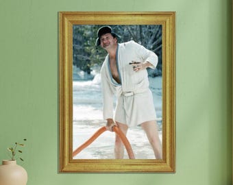 Cousin Eddie Vintage Framed Print - Christmas Vacation Movie Poster - Funny Bathroom Wall Art & Christmas Decor