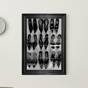 Hypebeast Printable Vintage Framed Wall Art - Black & White Luxury Fashion Photography Print for Y2K Room Decor