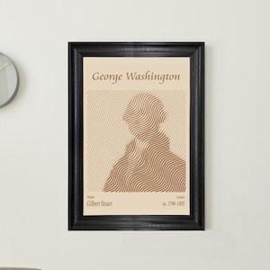 Gilbert Stuart’s George Washington (1796–1805) - Antique Framed Artwork for Historic Home Decor