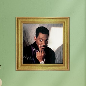Eddie Murphy Iconic Gesture - Bold and Humorous Vintage Framed Print for Retro Pop Culture Fans and Unique Wall Decor Inspiration