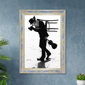 Tom Waits Vintage Photograph Framed Print - Classic Music Icon, Black and White Wall Art, Retro Music Decor, Legendary Singer Portrait
