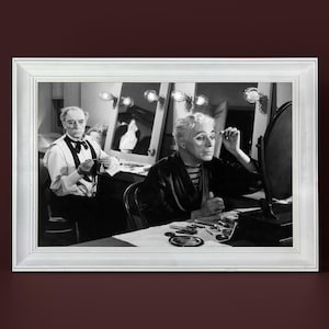Vintage foto Charlie Chaplin en Buster Keaton - ingelijste afdruk