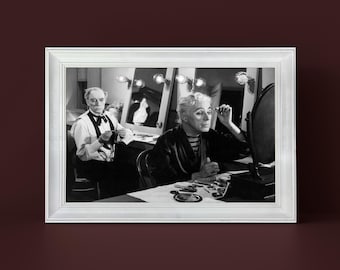 Charlie Chaplin and Buster Keaton Vintage Photograph - Framed Print