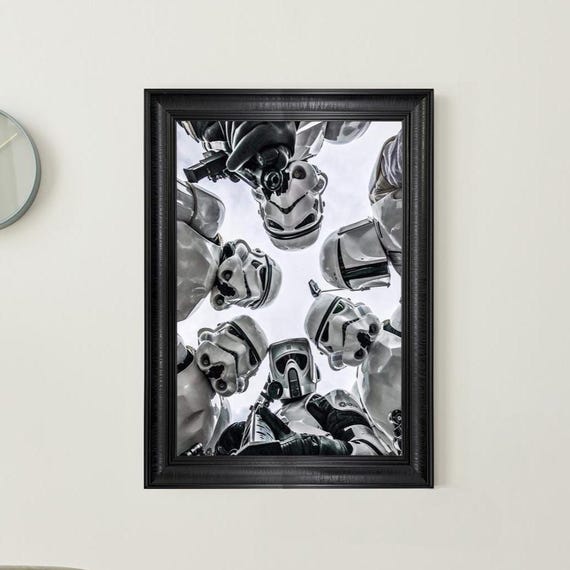 Star Wars Stormtrooper Funny Vintage Framed Print - Retro Sci-Fi Wall Art - Geek Room Decor