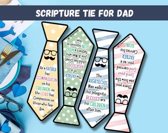 Father&#39;s Day Scripture Tie Craft: Christian Dad Gift (PDF)