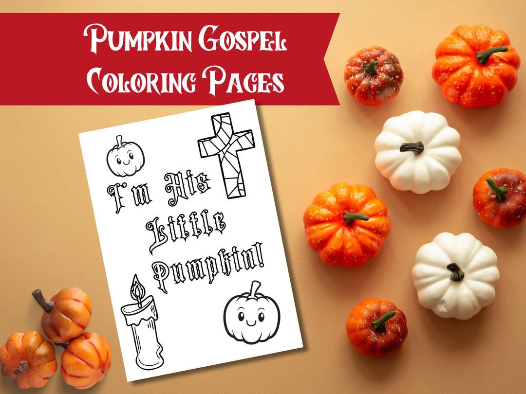Pumpkin Gospel Coloring Page Printable for Sunday School, Pumpkin ...
