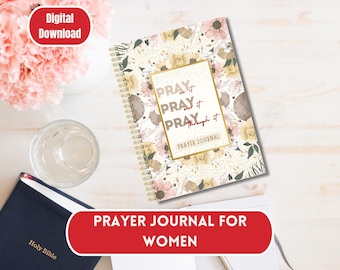 Christian Prayer Journal Template: Floral ACTS Prayer Model (Digital Download)