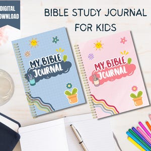 Diario de estudio bíblico para niños y jóvenes cristianos (hoja de trabajo imprimible), educación cristiana en casa, diario devocional para niños, iglesia infantil
