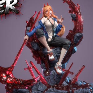 Power – Chainsaw Man Statue / Anime 3D Printed Statue | 1:8 Collectible  Full Painted