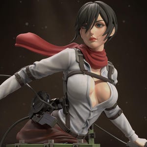 Mikasa Ackerman / Attack On Titan - Shingeki No Kyojin 1:8 Premium Figure / Manga Statue / Anime Figure