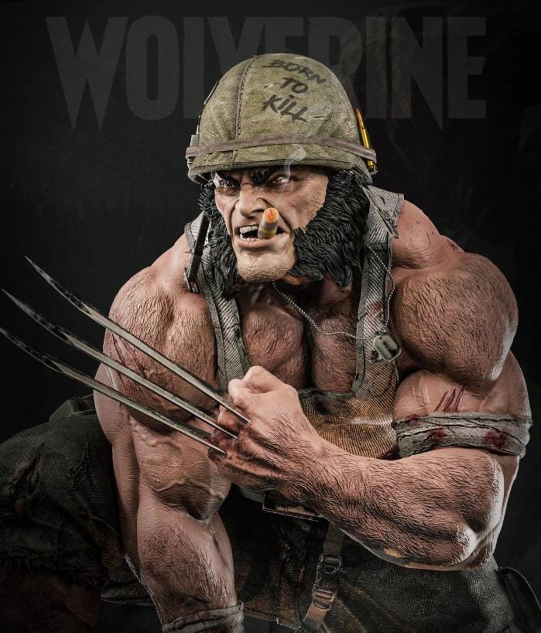 Logan / X-men 1:8 Scale Premium Figure / Handmade / Marvel Statue