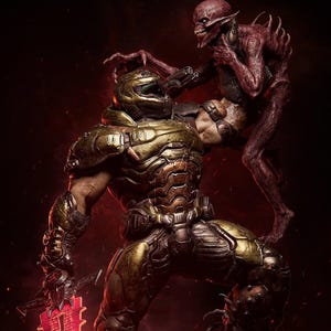 DOOM Eternal Slayer / 1:8 Scale Premium Figure / Handmade / Game Statue / Game Fan-Art / Doom 3d Figure