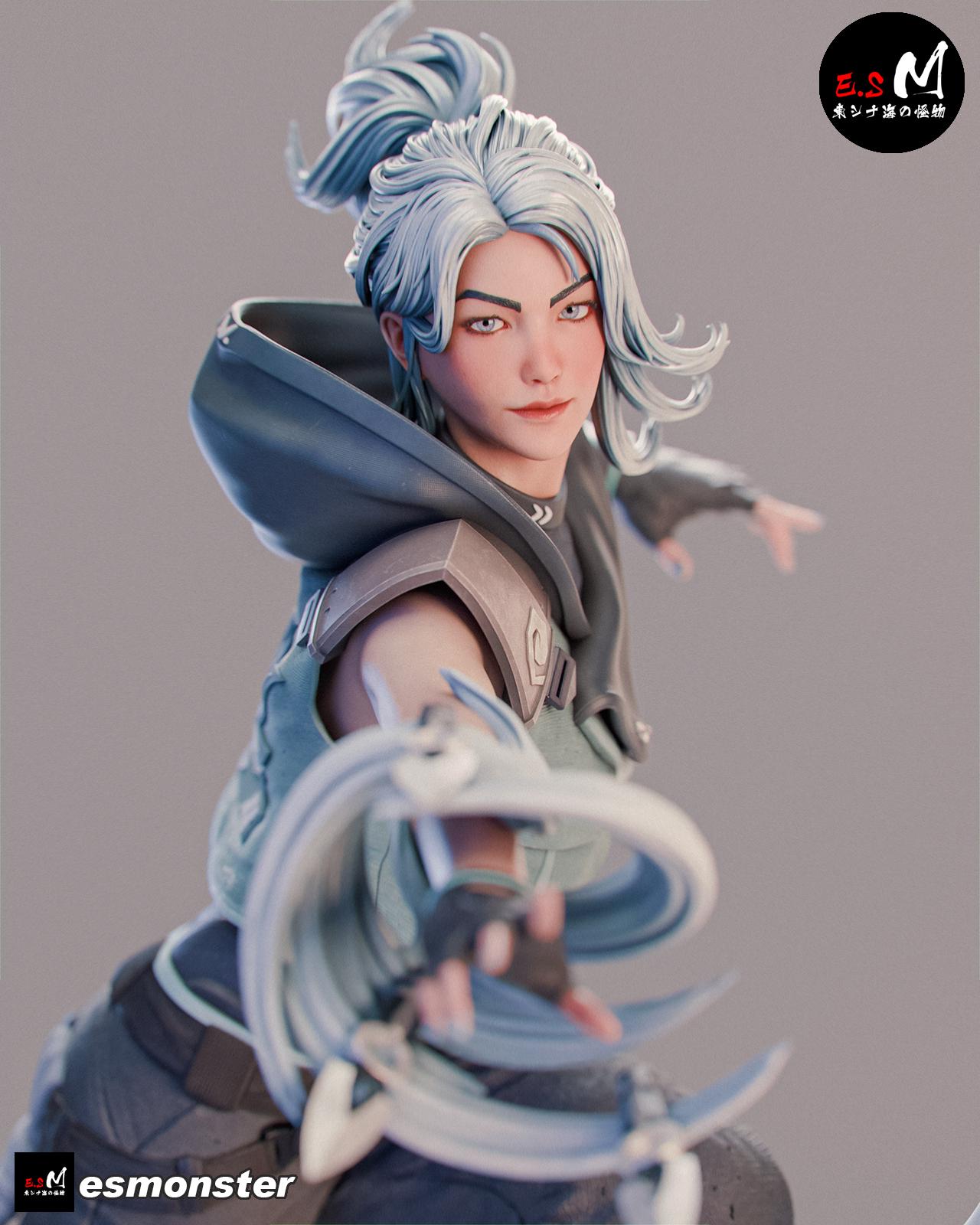 Jett / Valorant 1:8 Premium Figure / Action Statue / Game
