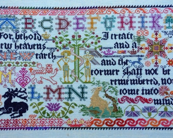 Behold the New Heavens - Cross Stitch Sampler Pattern