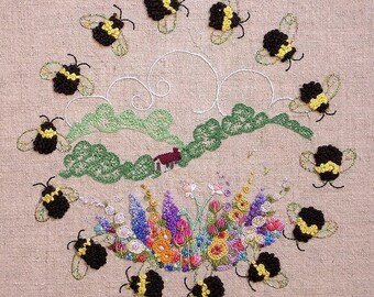 SUMMER BEES  Fancywork Pattern (Part 3 in Summertime series).