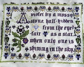 Little Violet - Cross-stitch Sampler Pattern