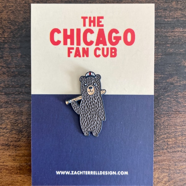 The Chicago Fan Cub Enamel Pin