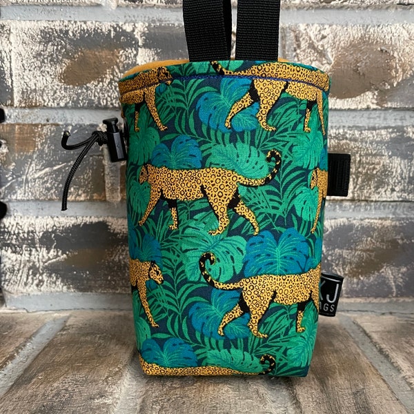 Chalk Bag Big Cat in the Jungle Leopard Cheetah Climbing Bag
