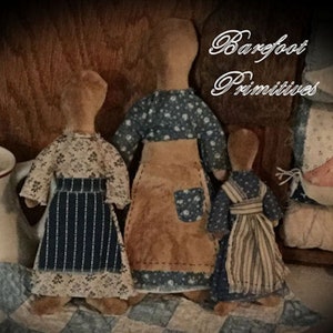 Primitive Sisters Faceless small 3 sizes doll digital ePATTERN