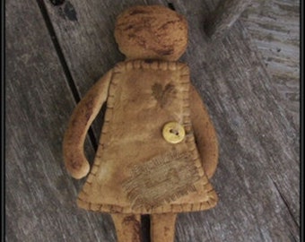 Primitive Early Sewing Doll pocket cross stitch key digital PATTERN