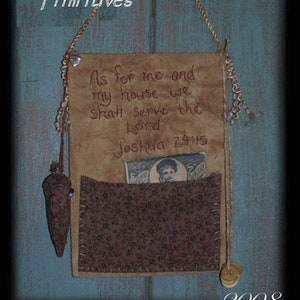 Primitive Sewing Book hanging Needle book Embroidery PDF PATTERN