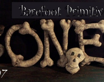 Alphabet Bones Spider letters Skull Halloween Fall digital download PATTERN