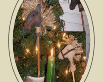 Hobby Horse Stick Ornament Primitive digital PATTERN