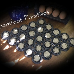 Penny Rug 25 circle large Tabletop Mat Digital ePATTERN