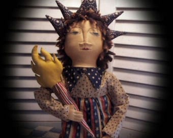 Miz Lady Liberty make do Crown Primitive scepter PDF digital PATTERN