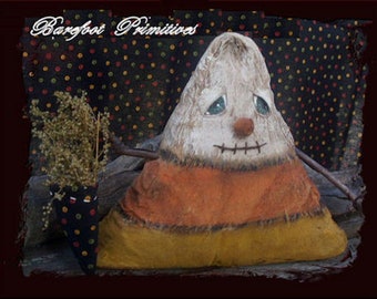 Candy Corn Primitive Cornelius Doll whimsy Fall cone Halloween digital e PATTERN