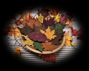 Fall Leaves wool Bowl Fillers Digital ePATTERN