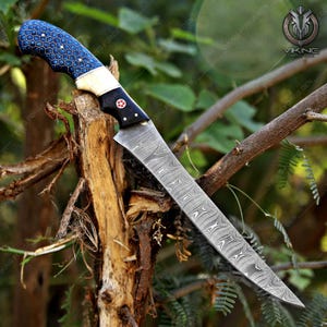 Fillet Knife Handmade Damascus Steel Premium Fishing Knife, Kitchen Knife, Steak Knife, Chef Knife and BBQ Knife, Custom Knife Gift for Him