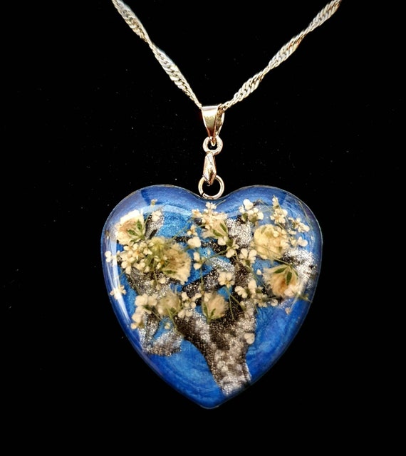 RAOING Flower Heart Pendant 【Texture】 Heart Flower Pendant