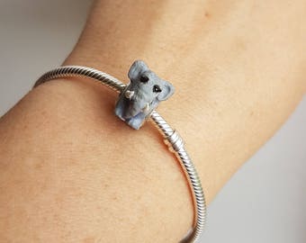 Elephant Polymer Clay Charm Bead to fit Pandora Bracelets