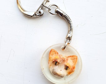 Tabby Cat Keychain