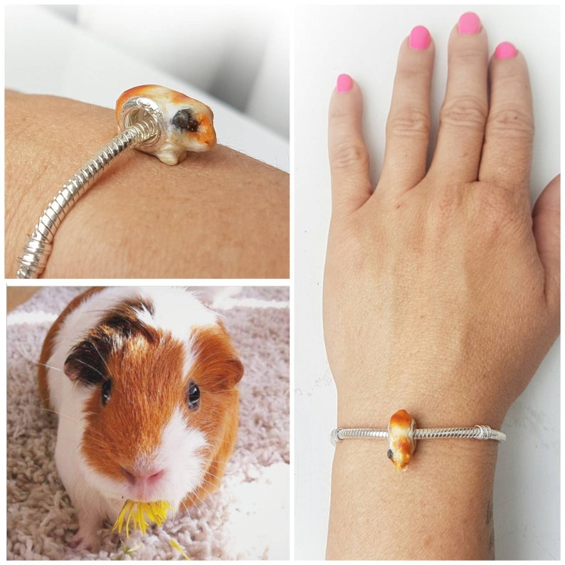 Guinea Pig Polymer Clay Charm Bead to Fit Pandora Bracelets Etsy