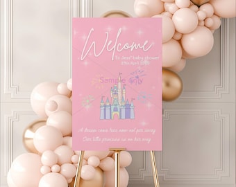 Princess Baby Shower Bundle: Editable Canva Templates (Digital Download