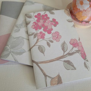PINK sketchbooks, travel diary, floral meditation journal, plant care journal, 5.5 x 8.5 inches, share with a friend, UNLINED