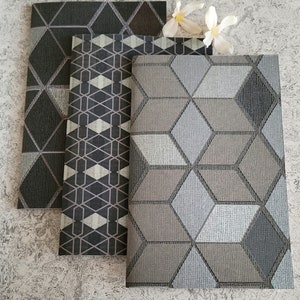 DARK GREY sketchbooks, travel diary, floral meditation journal, plant care journal, 5.5 x 8.5 inches, share with a friend, UNLINED