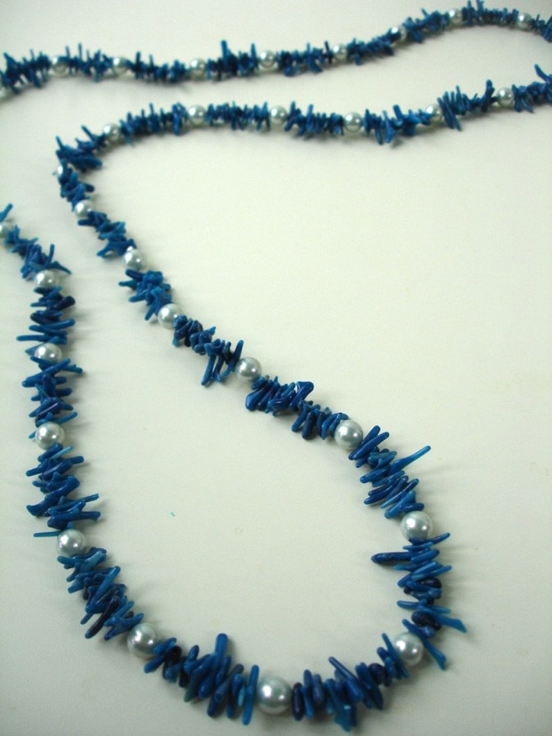 Blue coral and freshwater pearls image 2