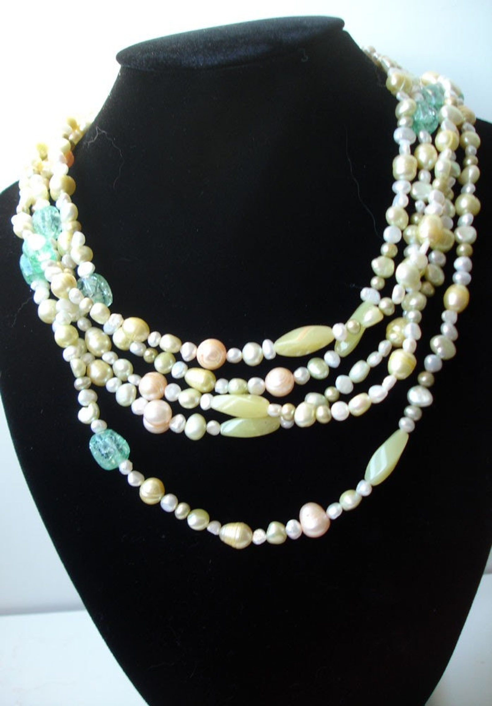 Freshwater Pearls and Jade - Etsy UK