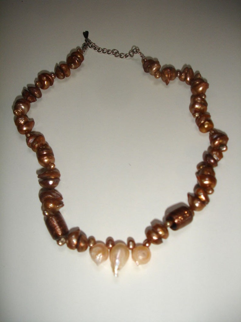 Industry No. 1 Freshwater depot pearls in brown