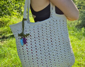 Patrón de bolso a crochet (NL) | Comprador | Con guirnalda de lavanda | Patrón de crochet amigable para principiantes | patrón de bolso de crochet |