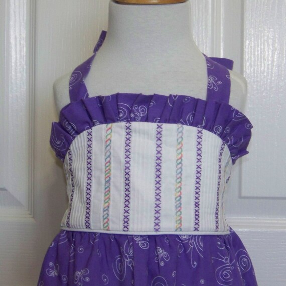 purple halter top dress