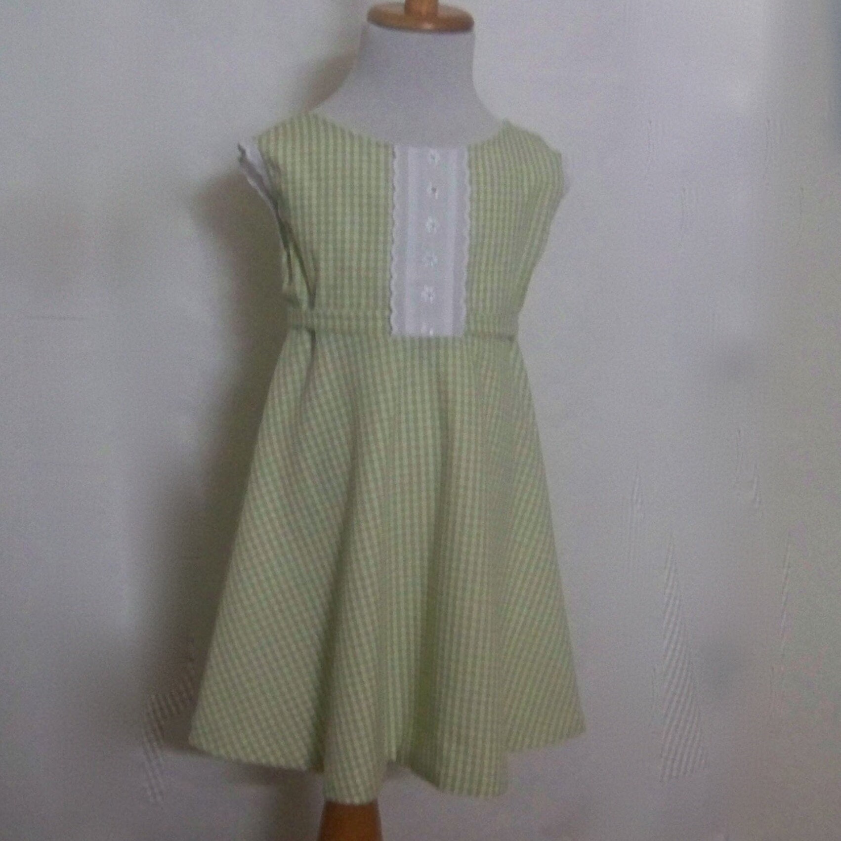 lime green gingham dress
