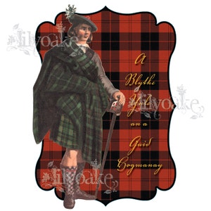 Tartan Baronial Holiday Panel Card