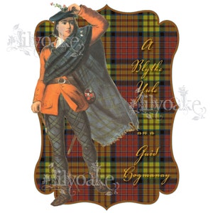 Tartan Baronial Holiday Panel Card