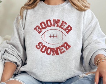 OU Sweatshirt, Gameday, Boomer Sooner | Oklahoma Football, OU Pullover, Tailgate, Crimson, Beat Texas, College, Red River Rival, | Unisex