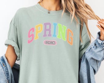 Comfort Colors Spring Shirt, Pastel Graphic Tee