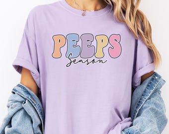 Comfort Colors Peeps Easter Shirt, Pastel Spring Tee